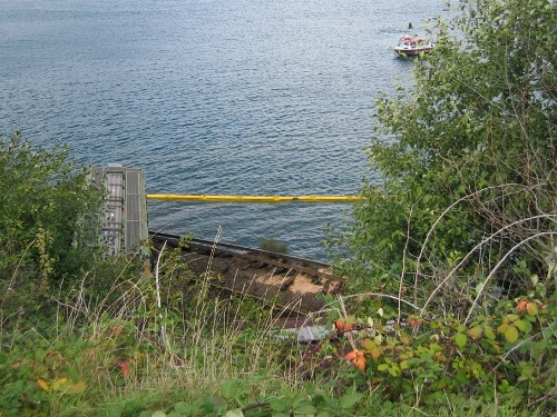 Steilacoom train tracks ripped out of the ground