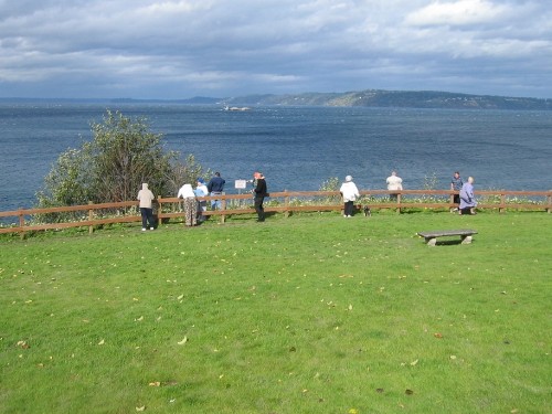 Steilacoom train wreck onlookers