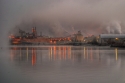 tacoma, fog, tide flats