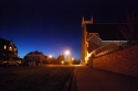 north slope, church, clear night