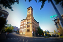 city hall, clock tower, downtown